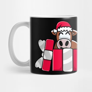 Cute Hereford Cow in Christmas Gift Mug